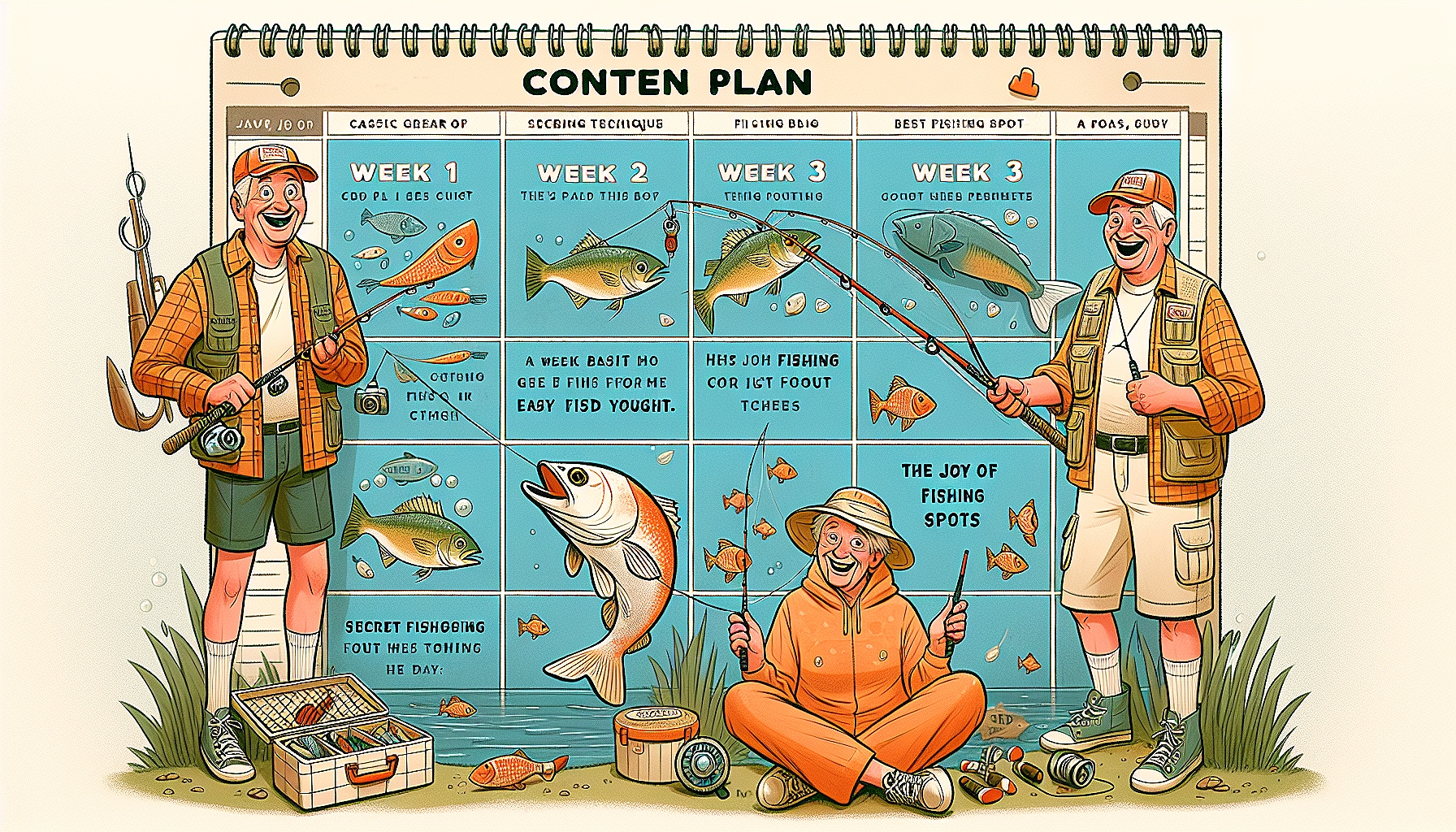 Контент-план для блога про рыбалку на месяц